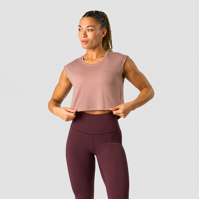 ICANIWILL Stride Cropped Tank Light Mauve