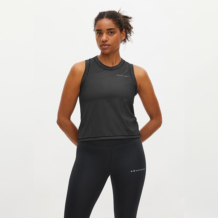 Röhnisch Rib Cropped Singlet Black