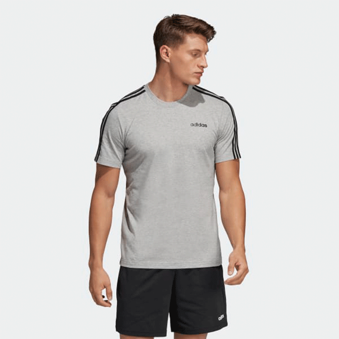 Bild av Adidas Essential 3 Stripe Tee, Grey