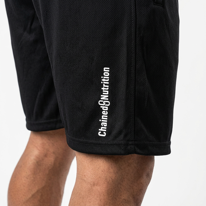 Chained Mesh Shorts Svart Vit