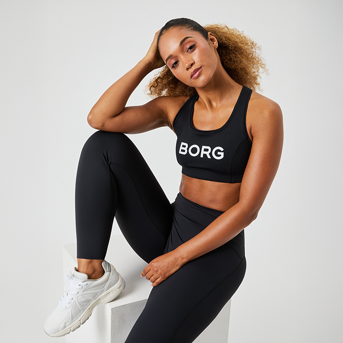 Mid Support Sport‑BH Svart