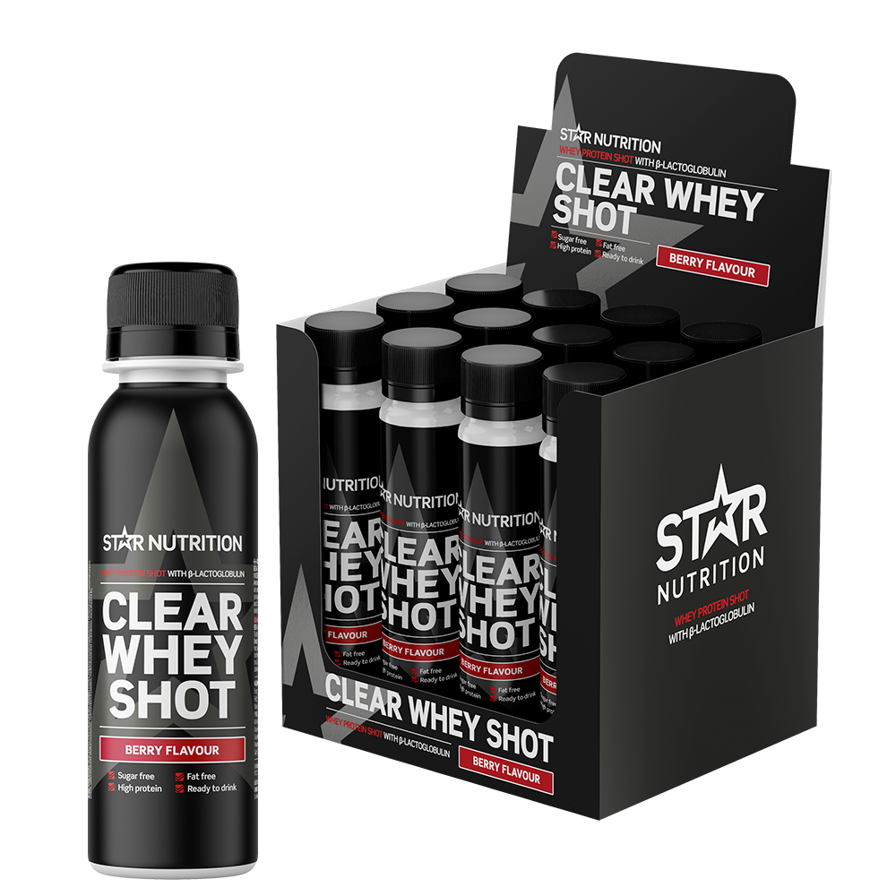 12 x Clear Whey Vassleprotein Shot 100 ml berry