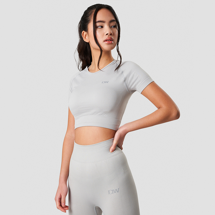 Bild av Define Seamless Cropped T-shirt, Light Grey