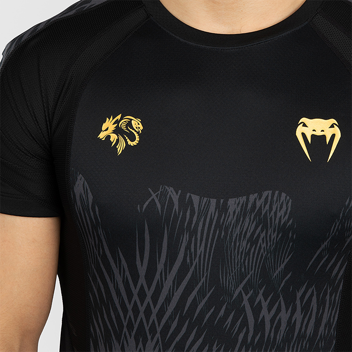 Venum X Chimaev Wild Borz Rashguard Kort&auml;rmad Svart Gr&aring;