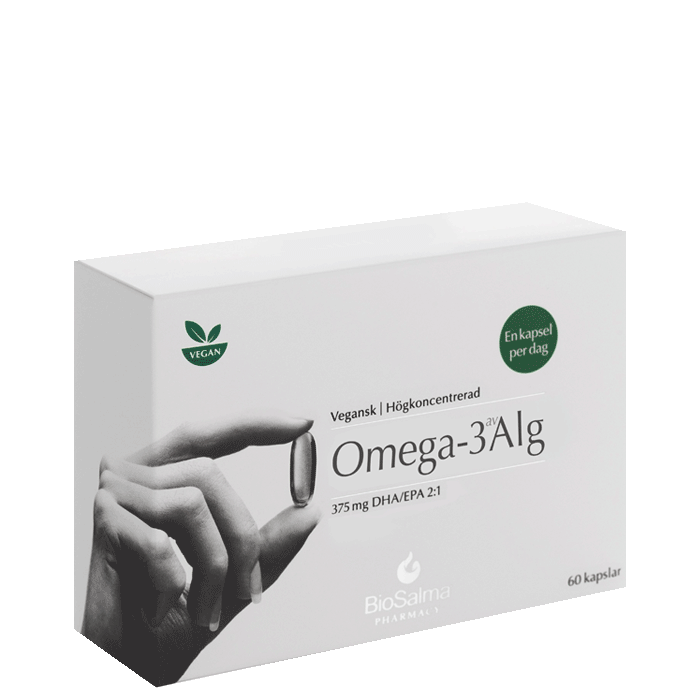 Bild av BioSalma Pharmacy AlgOmega 375 mg DHA/EPA 2:1, 60 kapslar