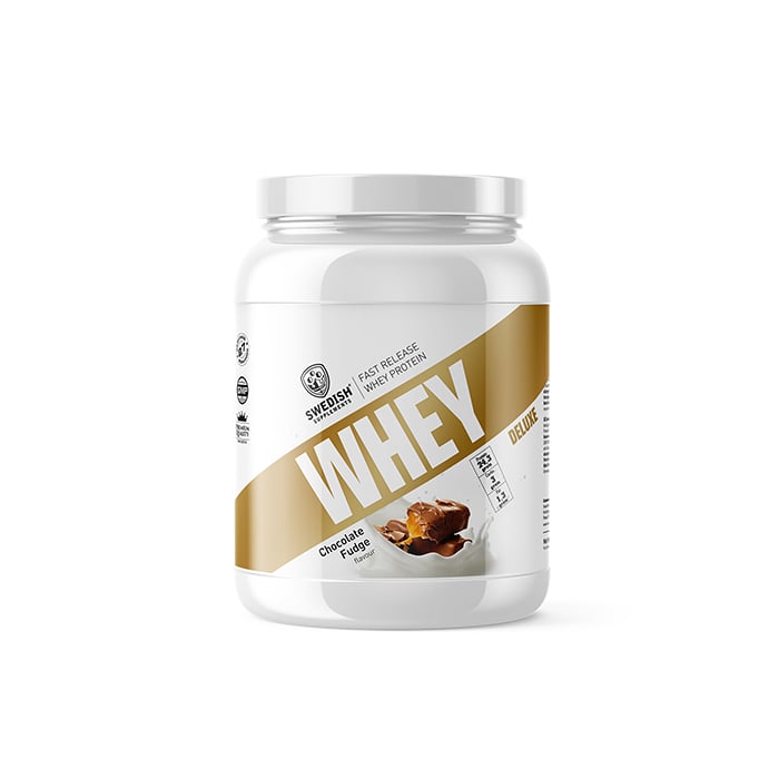 Whey Deluxe Vassleprotein 900 g chocolate_fudge