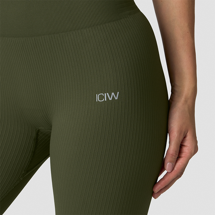 Ribbed Define Seamless Tights Gr&ouml;n