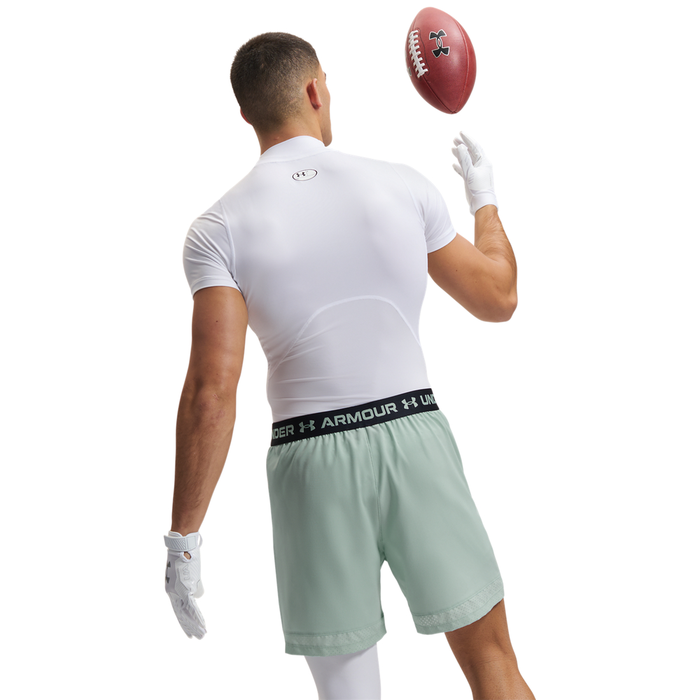 UA HG Armour Comp Mock SS White