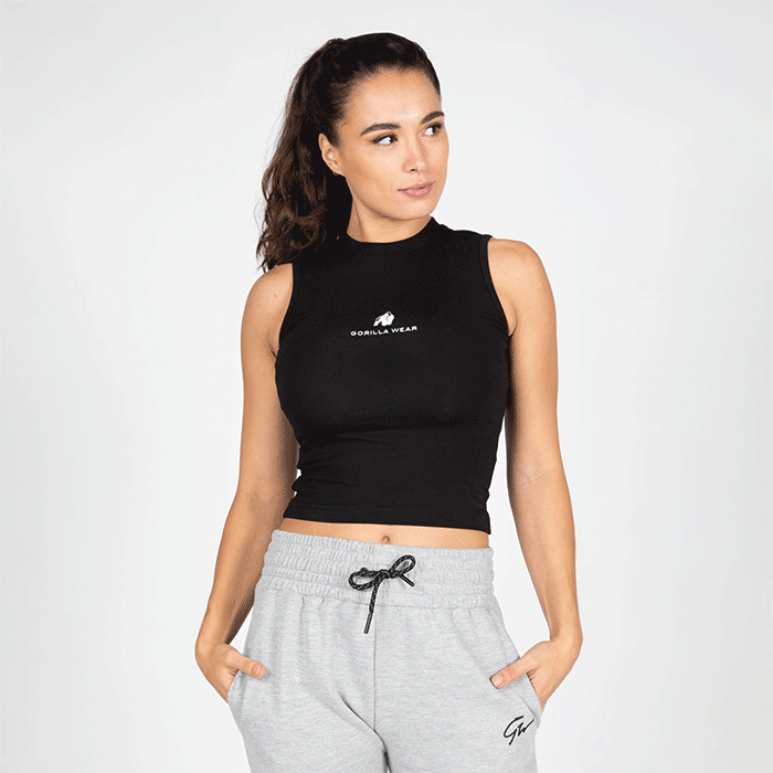 Livonia Crop Top, Black