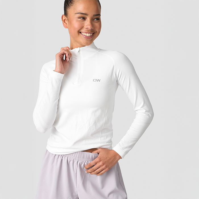 Define Långärmad 1/4 Zip Vit