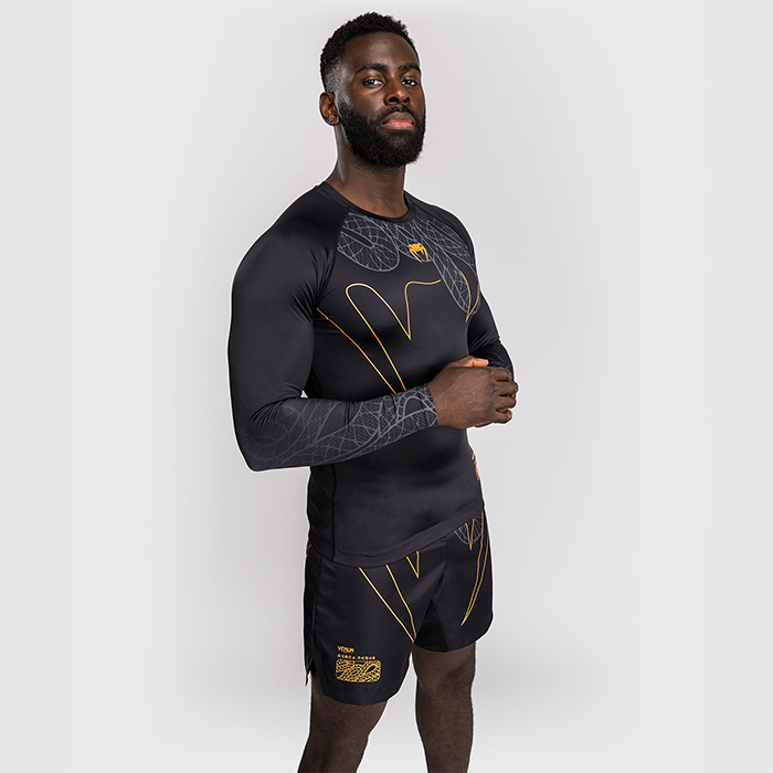 Serpenti Rashguard L&aring;ng &Auml;rm Svart Silver Guld