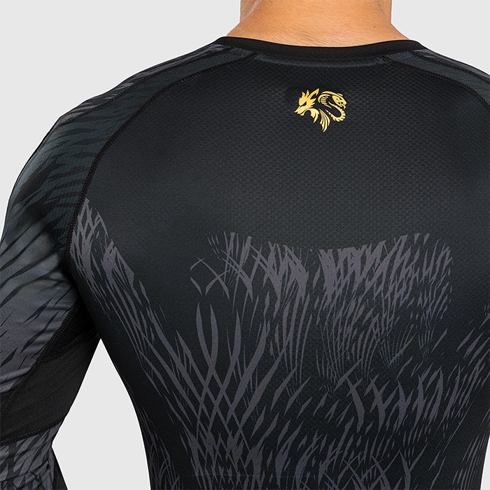 Venum X Chimaev Wild Borz Rashguard L&aring;ng&auml;rmad Svart Gr&aring;