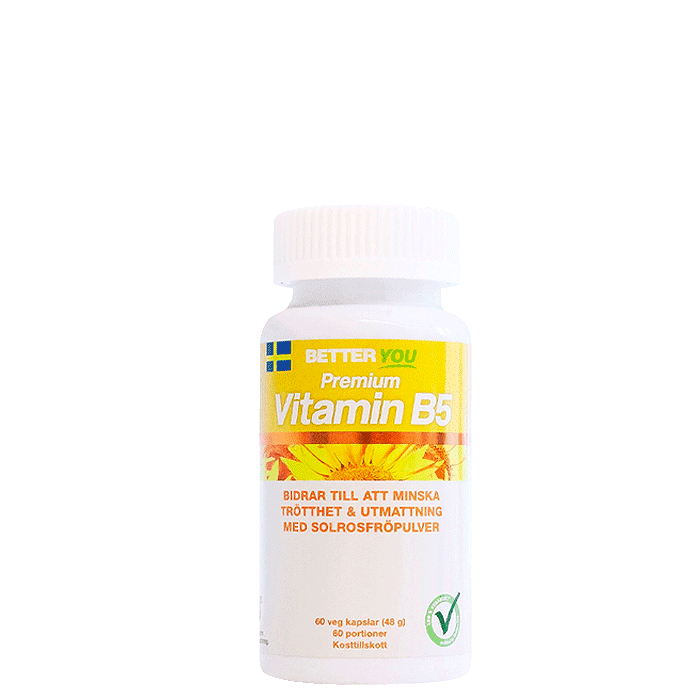 Läs mer om Premium Vitamin B5, 60 kaps