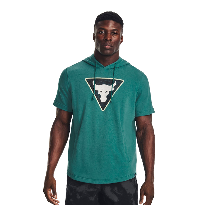 Project Rock Terry SS Hood Fam Coastal Teal