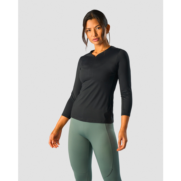 ICANIWILL Charge Zipper 7/8 Sleeve Wmn Black