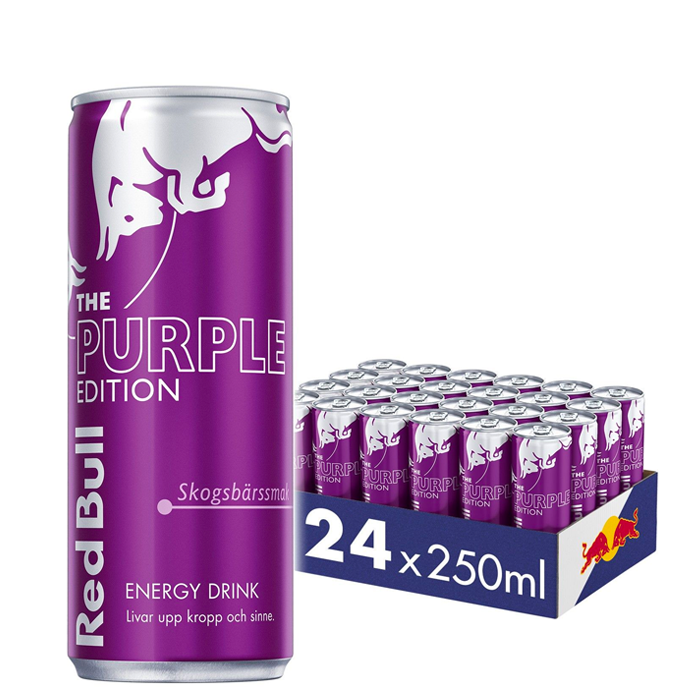24 x Red Bull Energidryck 250 ml Purple Edition Skogsbär