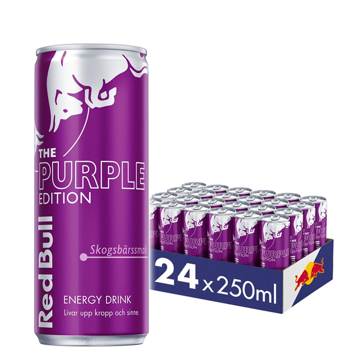 24 x Red Bull Energidryck 250 ml Purple Edition Skogsbär