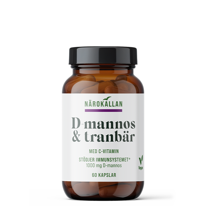 D-Mannos + Tranbär 60 kapslar