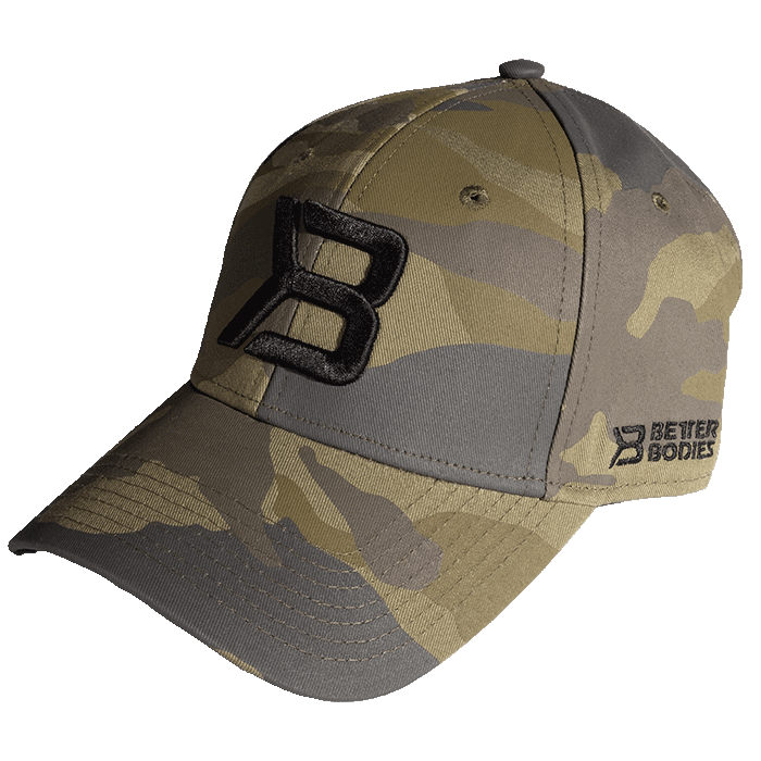 Better Bodies BB Baseball Cap Green Camoprint