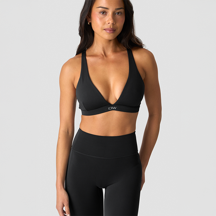 Luxe V-ringad Sport-bh Svart