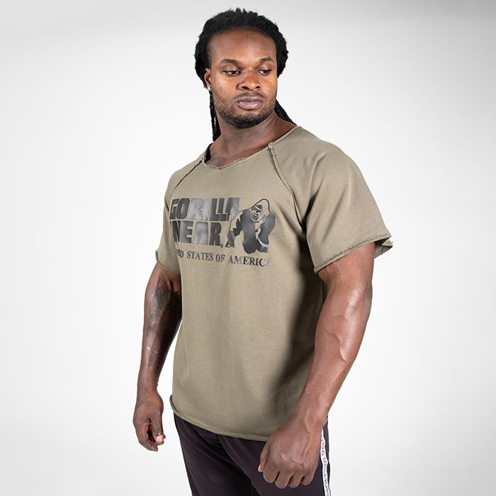 Classic Workout Top,Army Green
