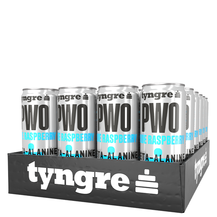 24 x Tyngre PWO 250 ml, Blue Raspberry