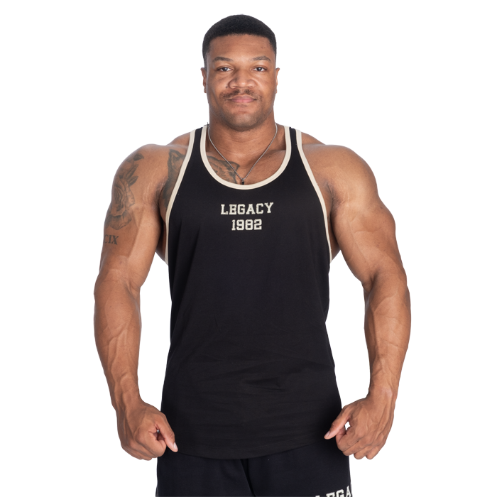 Legacy Essential T‑Back Linne Svart Beige