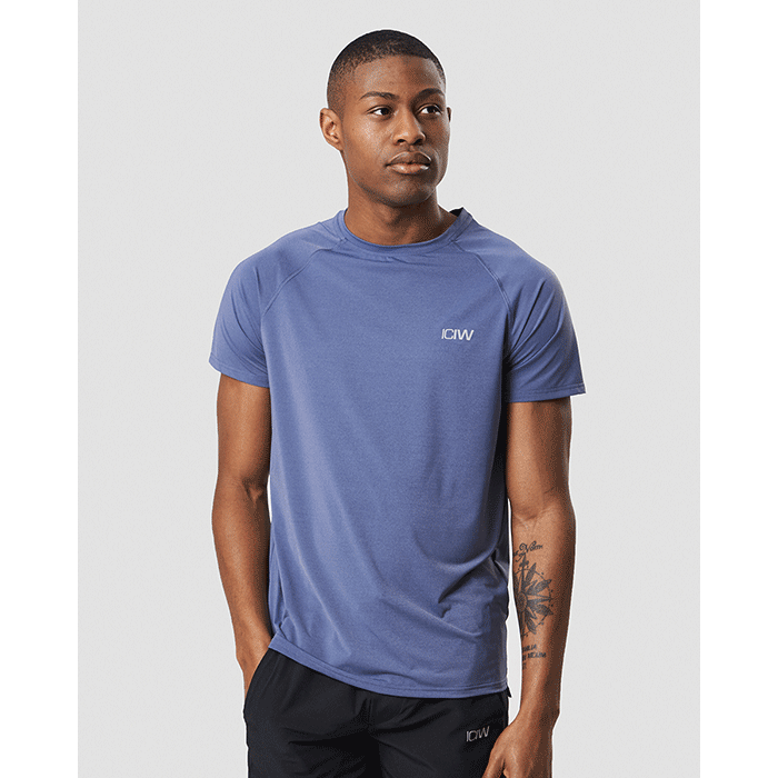 Workout Melange T-shirt Steel Blue Melange