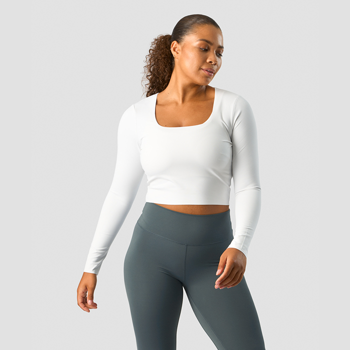 Läs mer om Nimble Soft Cropped Long Sleeve, White