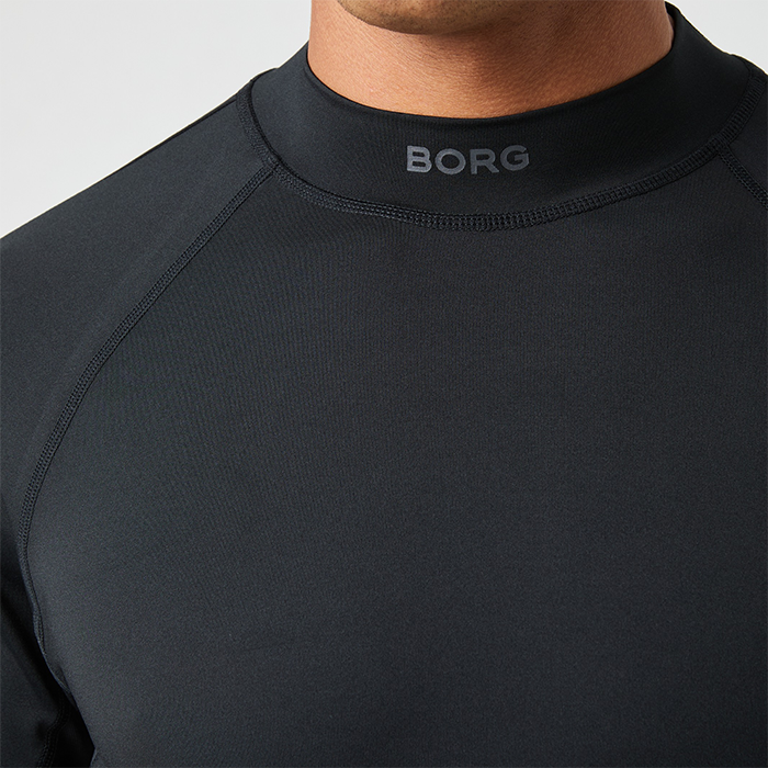 Mock Neck T‑shirt Svart