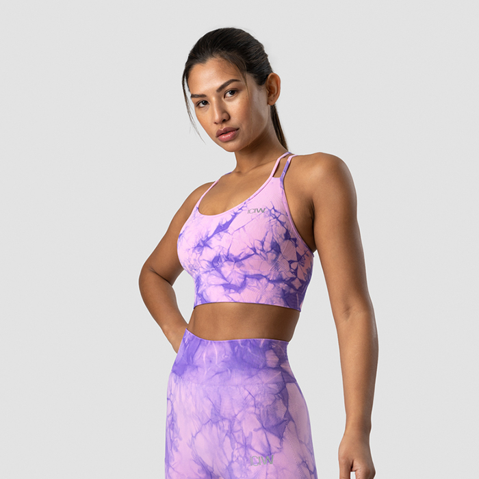 Define Seamless Tie Dye Sports Bra Purple Breeze