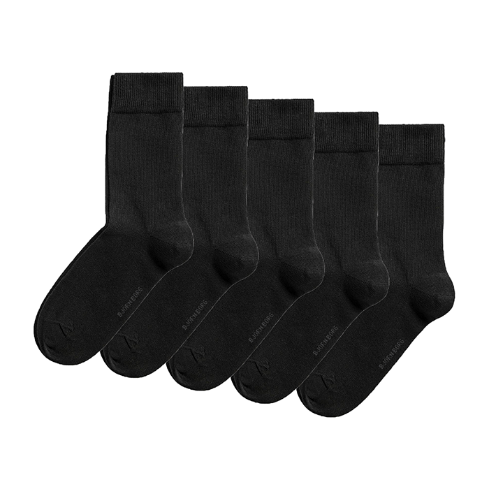 5-Pack Essential Ankle Sock,Black,36-40
