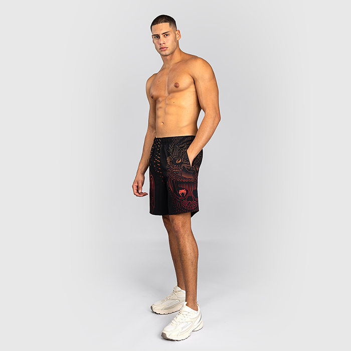 Venum Quetzal Fury Tr&auml;ningsshorts Svart R&ouml;d Orange