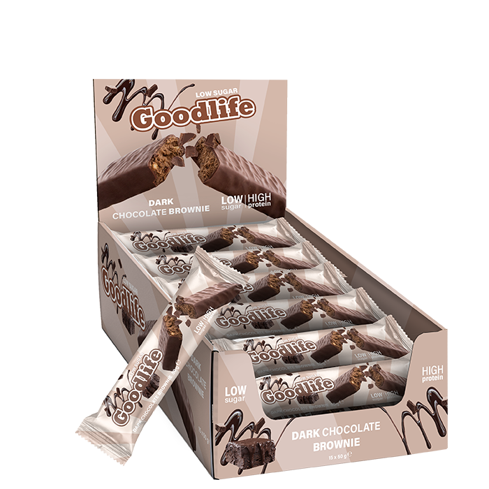 15 x Goodlife Low Sugar 50 g Dark Chocolate Brownie