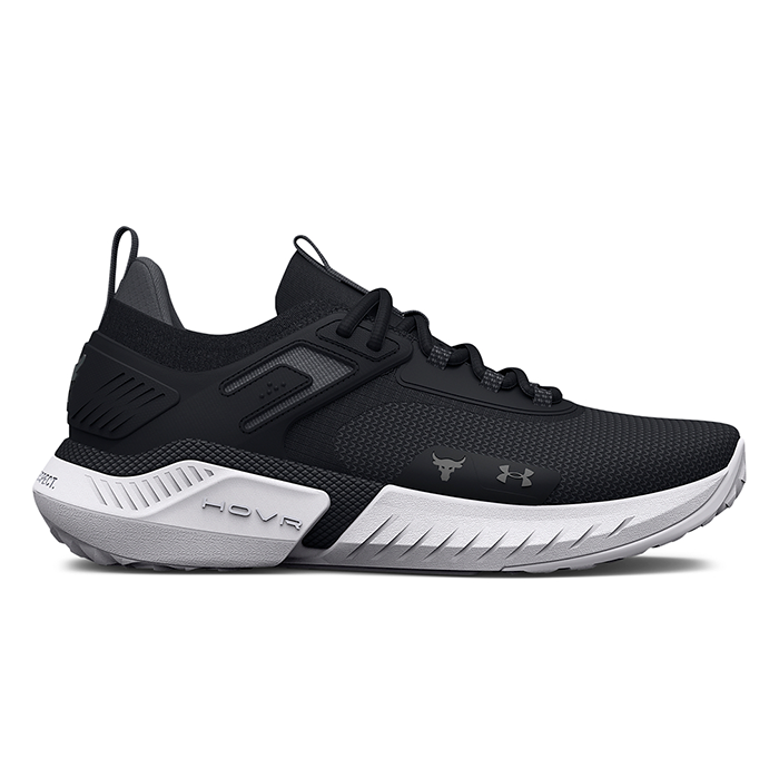 UA Project Rock 5,Black/White/Gray