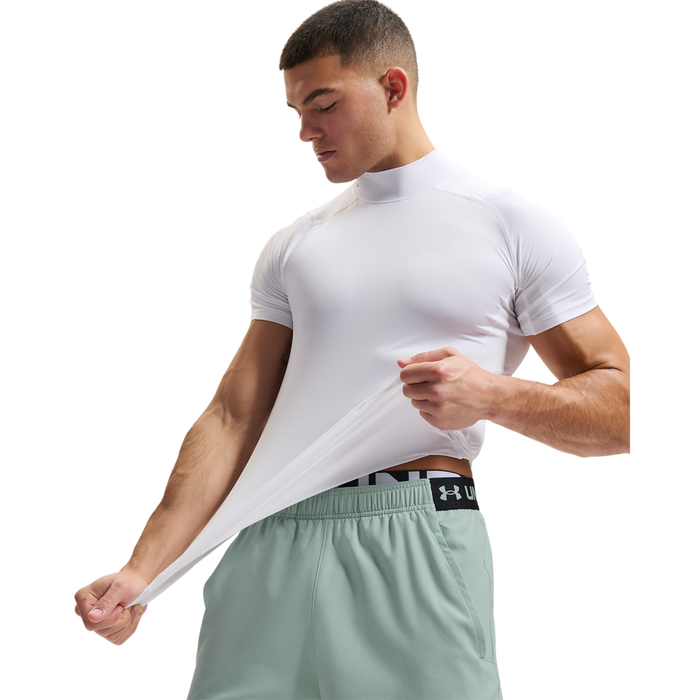 UA HG Armour Comp Mock SS White