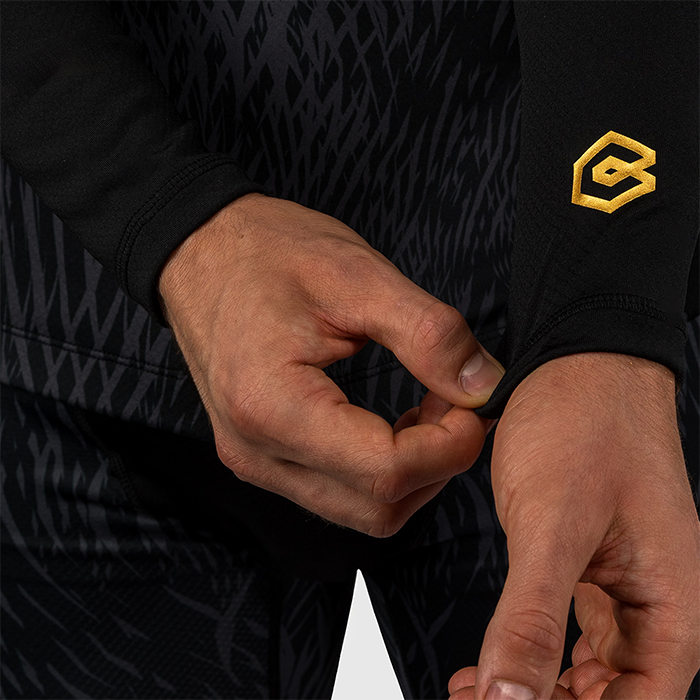 Venum X Chimaev Wild Borz Rashguard L&aring;ng&auml;rmad Svart Gr&aring;