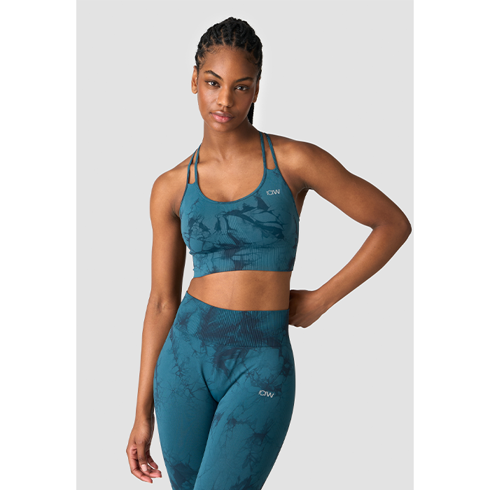 ICANIWILL Define Seamless Tie Dye Sport-bh Turkos