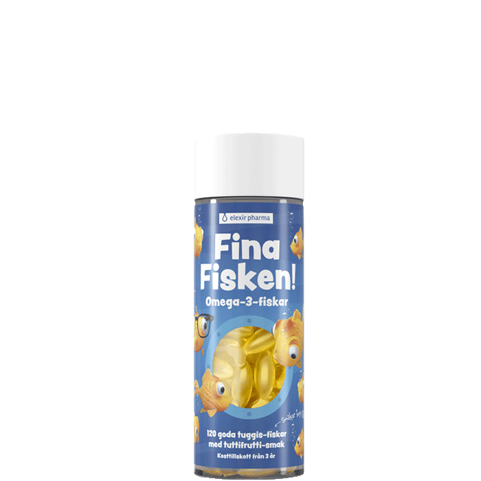 Bild av Fina Fisken, 120 tuggkapslar