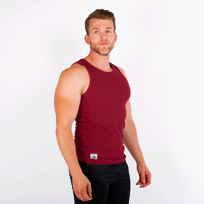 Bild av Star Rib Tank Top, Maroon