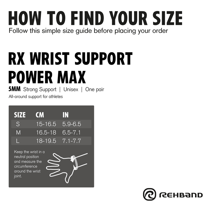 RX Handledsst&ouml;d Power Max Par Svart