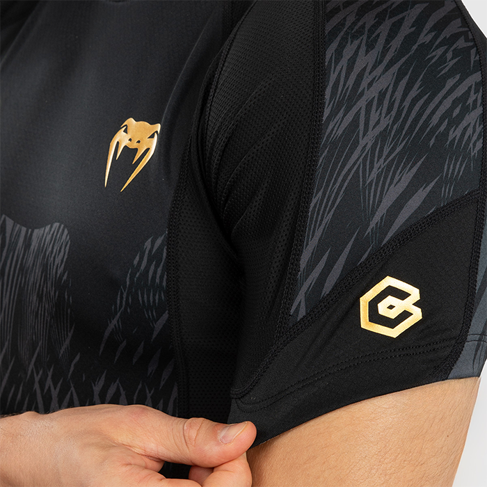 Venum X Chimaev Wild Borz Rashguard Kort&auml;rmad Svart Gr&aring;