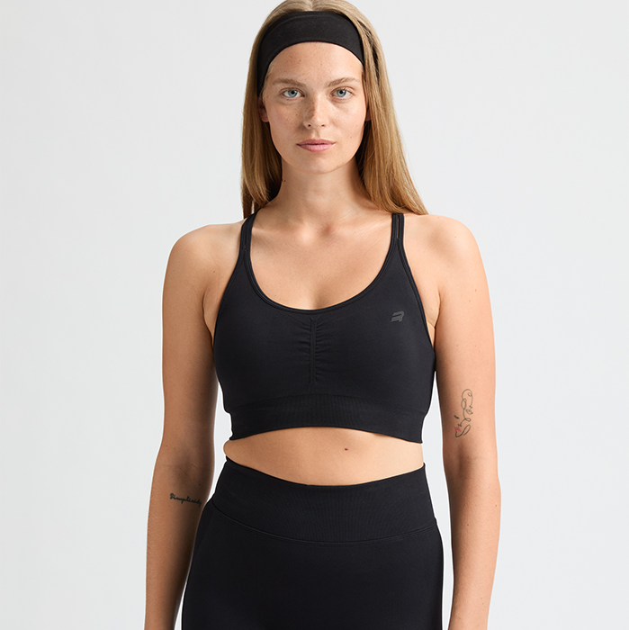 Seamless Strap Sport-bh Svart 8059