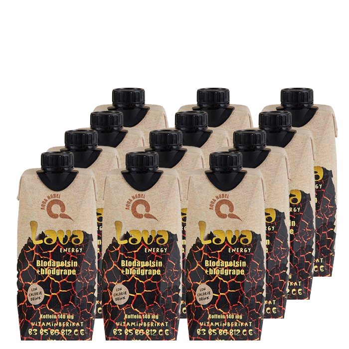 12 x LAVA Energy,500 ml,Blodapelsin/Blodgrape