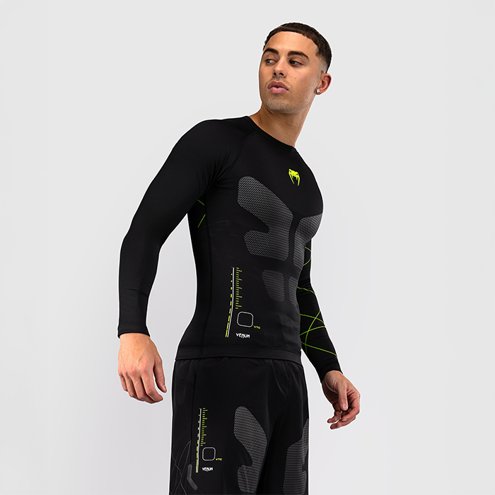 Training Camp 4.0 Rashguard L&aring;ng&auml;rmad Svart Gr&ouml;n