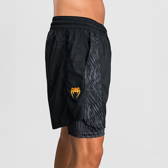 Venum X Chimaev Wild Borz Tr&auml;ningsshorts Svart Gr&aring;