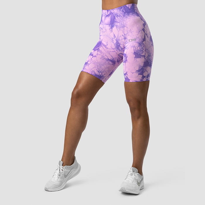 Define Seamless Tie Dye Biker Shorts, Purple Breeze