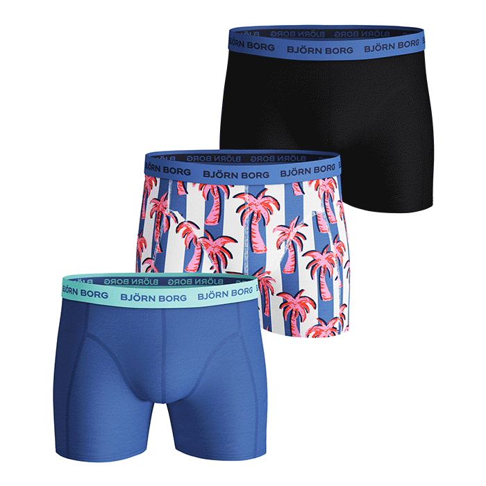 Bild av 3-Pack Sammy Shorts BB Palmstripe, Ultramarine