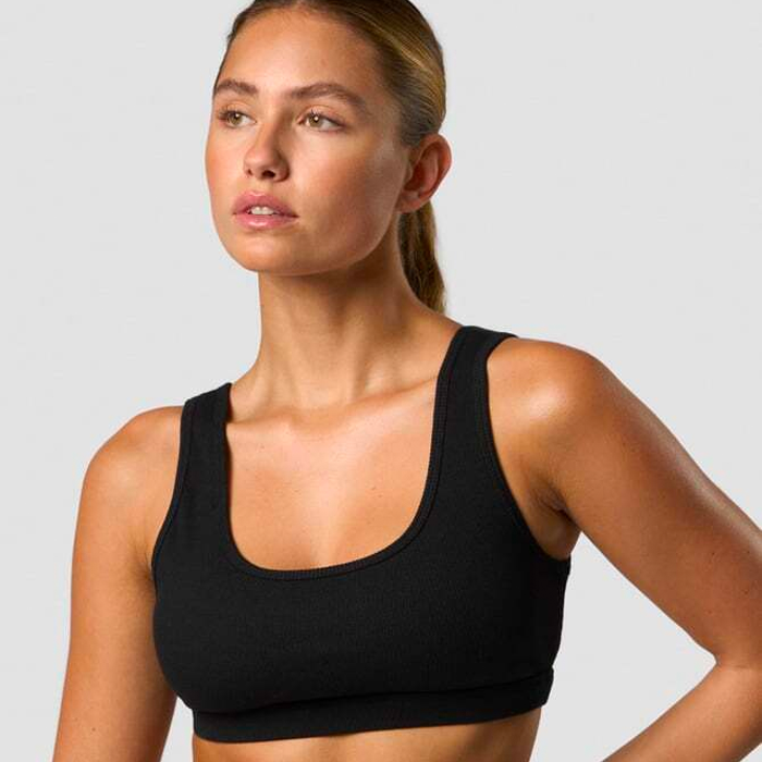 ICANIWILL Recharge Ribbed Top Wmn Black