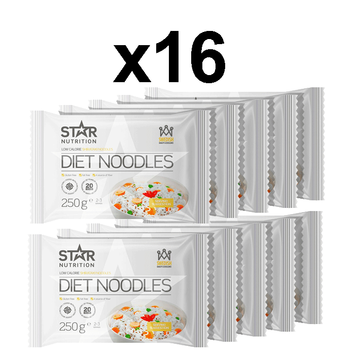 16 x Diet Noodles 250 g BIG BUY – Bäst före 2023-03-07